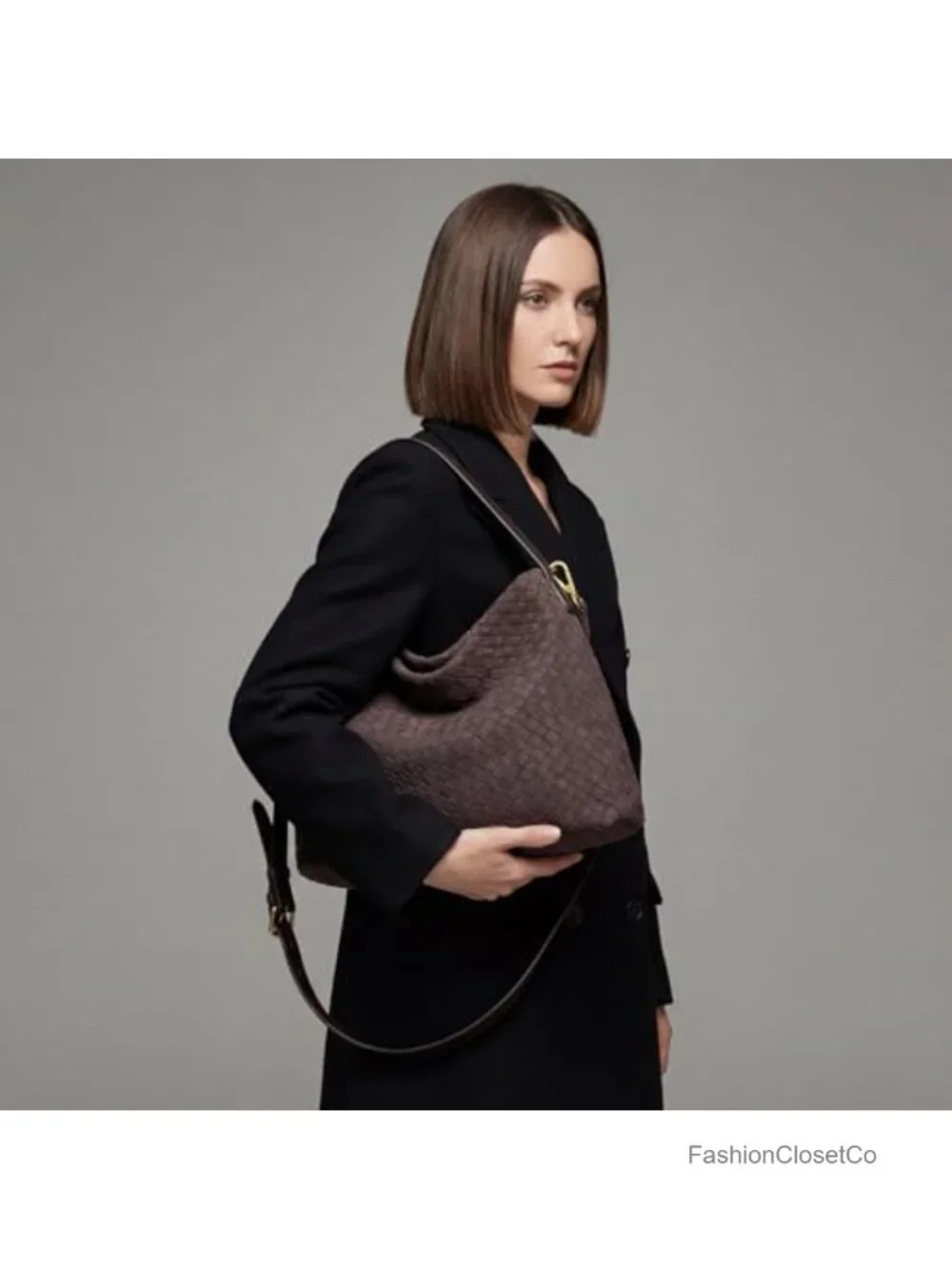 Suede Woven Tote Bag Braided Hobo Satchel Shoulder Purse Large Daily Work